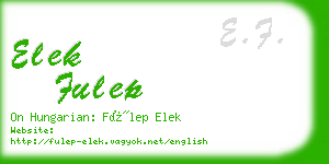 elek fulep business card